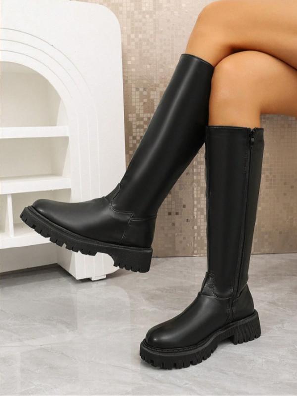 MINDA™ - Women's Faux Leather Knee-High Biker Boots
