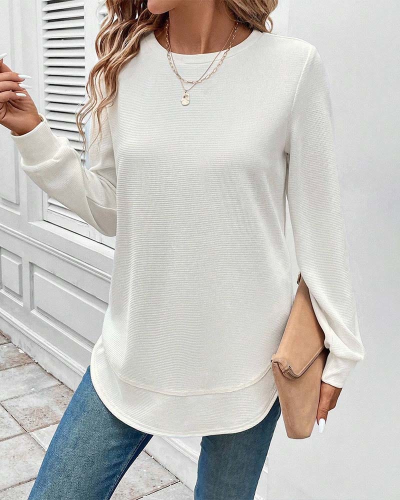 Merivienne | Long-Sleeve Crewneck Top