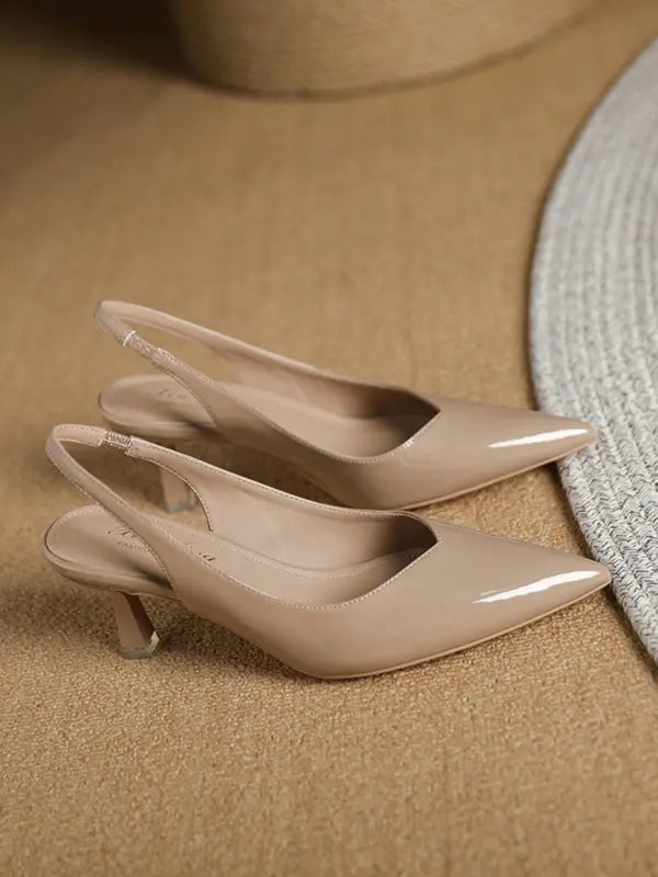 AMIRA™ - Women's Faux Leather Slingback Pumps