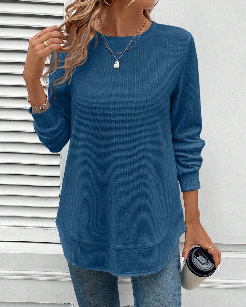 Merivienne | Long-Sleeve Crewneck Top