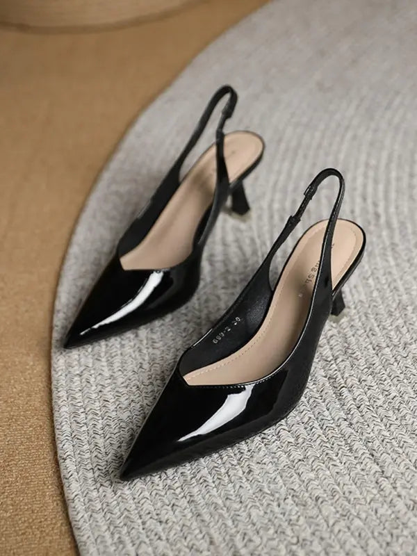 AMIRA™ - Women's Faux Leather Slingback Pumps