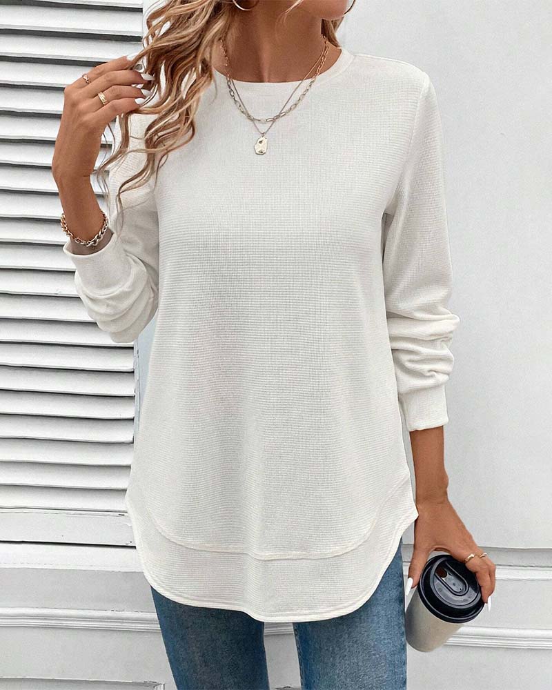 Merivienne | Long-Sleeve Crewneck Top