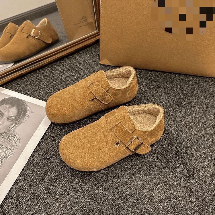 OPHELIA™ - Women's Plush-Lined Faux Leather Flats
