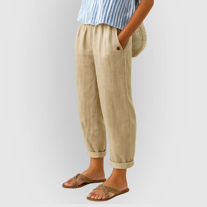 Edith | Breathable Linen-Cotton Pants