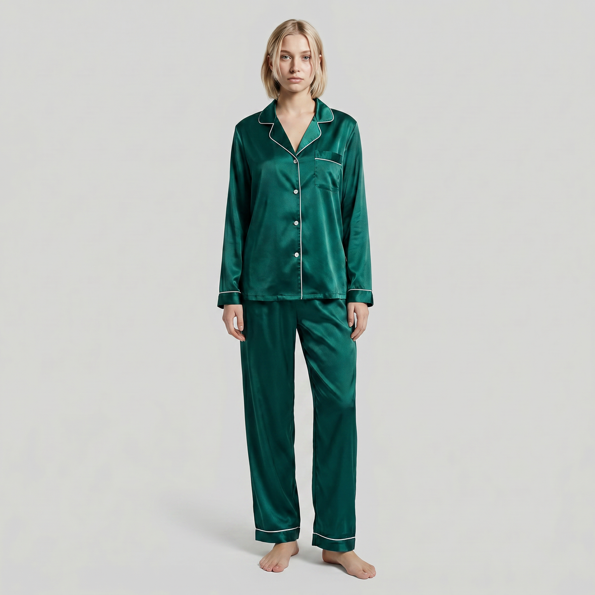 Luna Satin Pajama Set