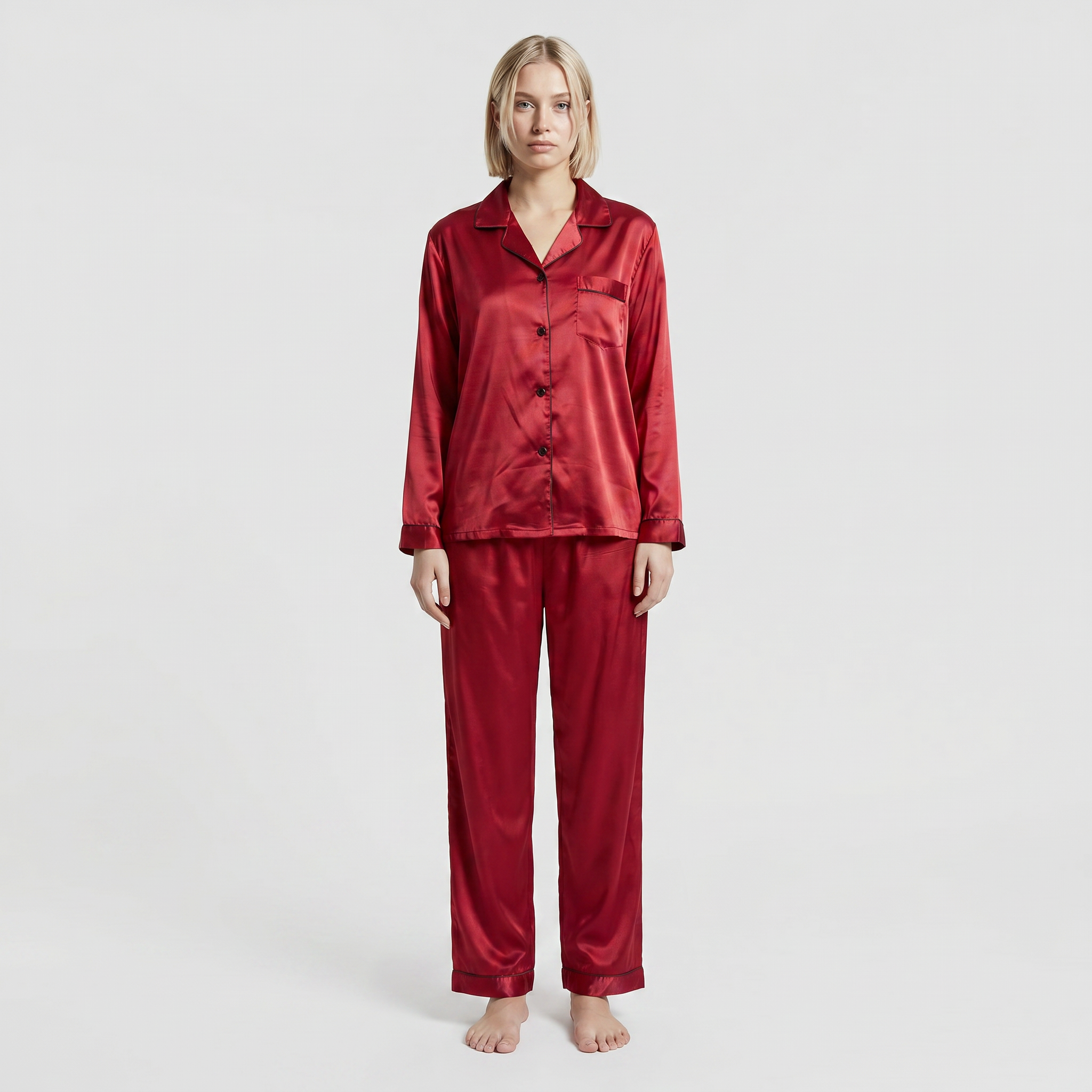 Luna Satin Pajama Set