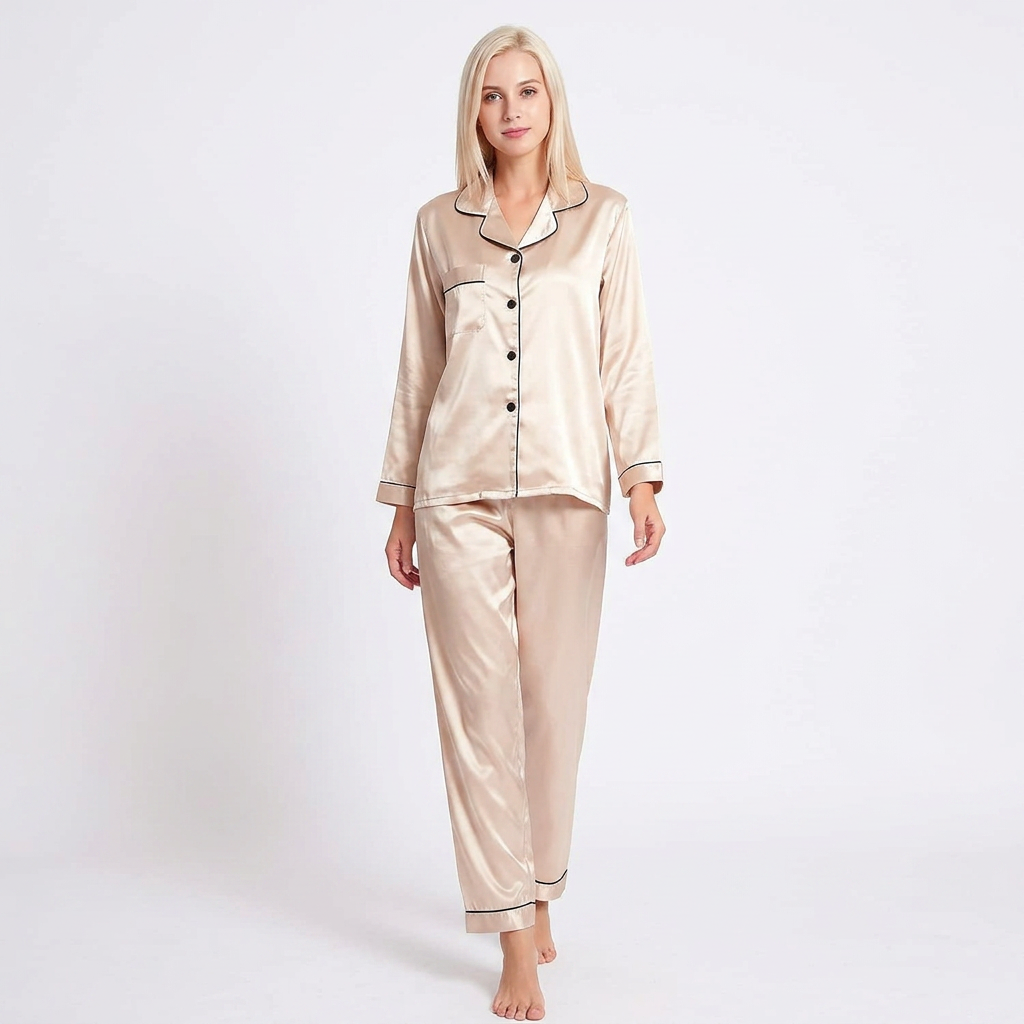 Luna Satin Pajama Set