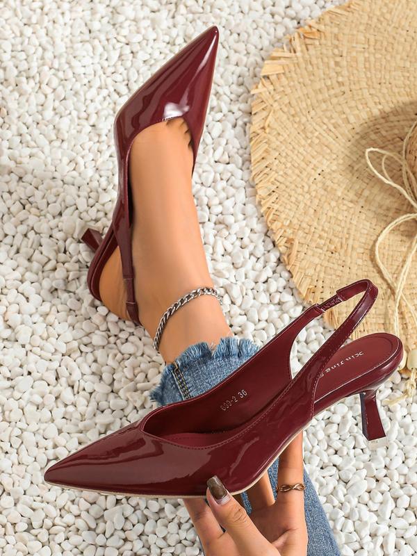 AMIRA™ - Women's Faux Leather Slingback Pumps