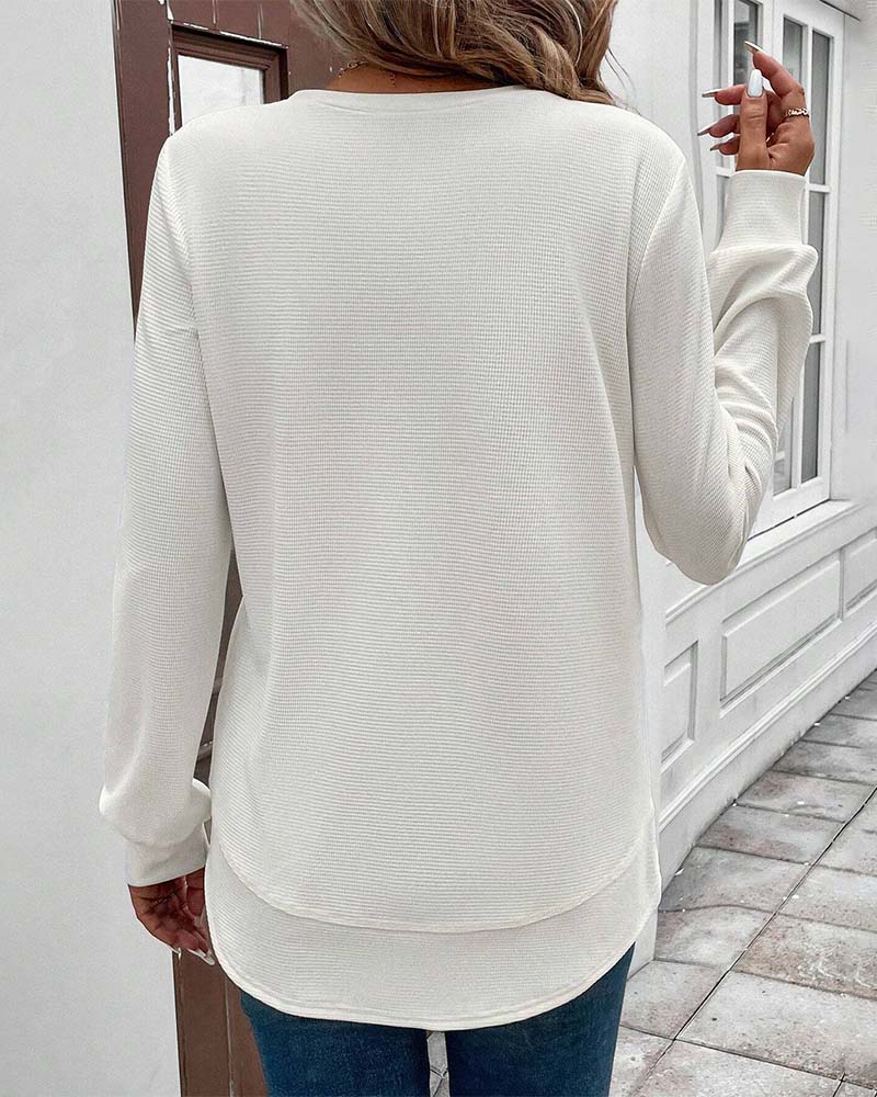 Merivienne | Long-Sleeve Crewneck Top