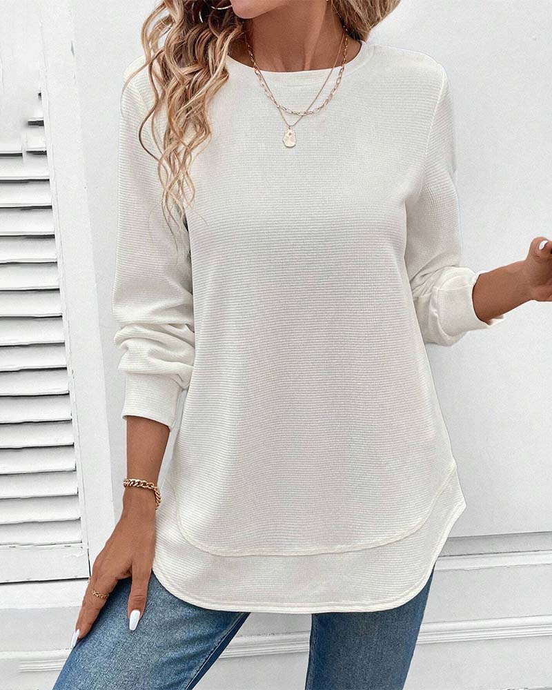 Merivienne | Long-Sleeve Crewneck Top