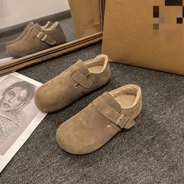 OPHELIA™ - Women's Plush-Lined Faux Leather Flats