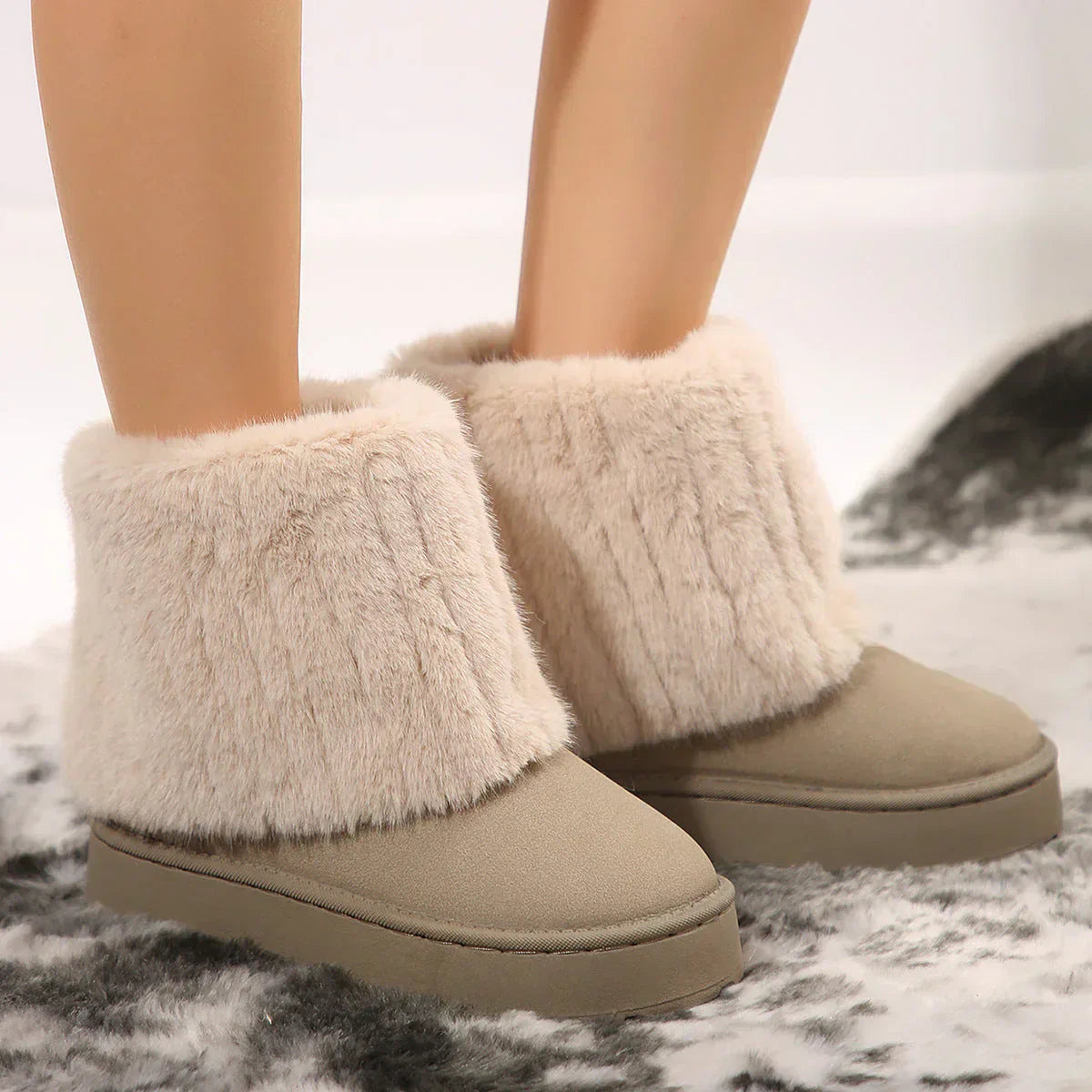 VANESSA™ - Women's Faux Fur-Lined Platform Snow Boots