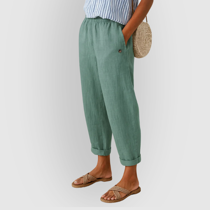 Edith | Breathable Linen-Cotton Pants