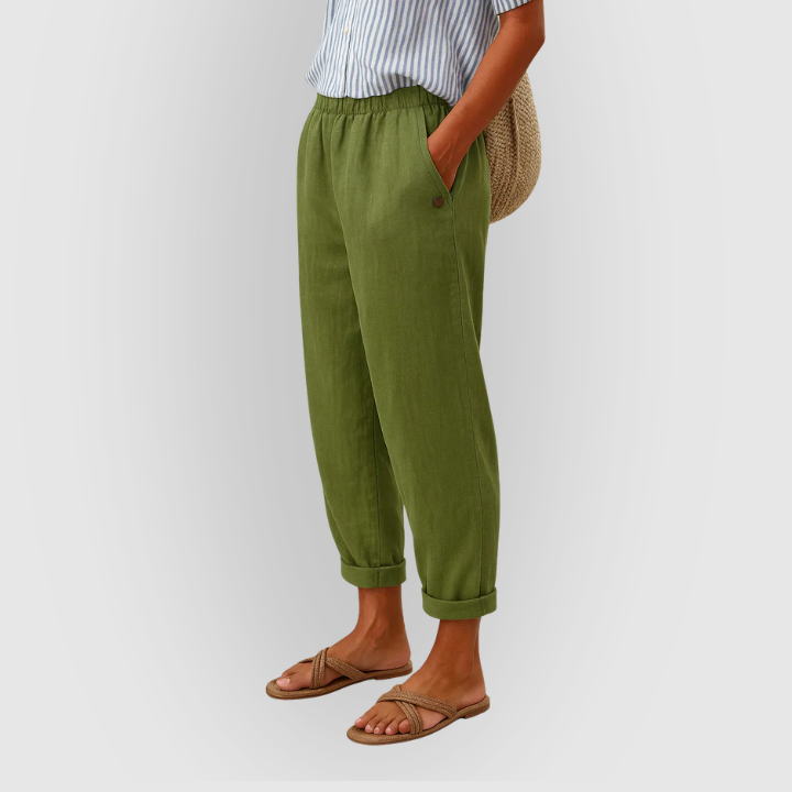 Edith | Breathable Linen-Cotton Pants