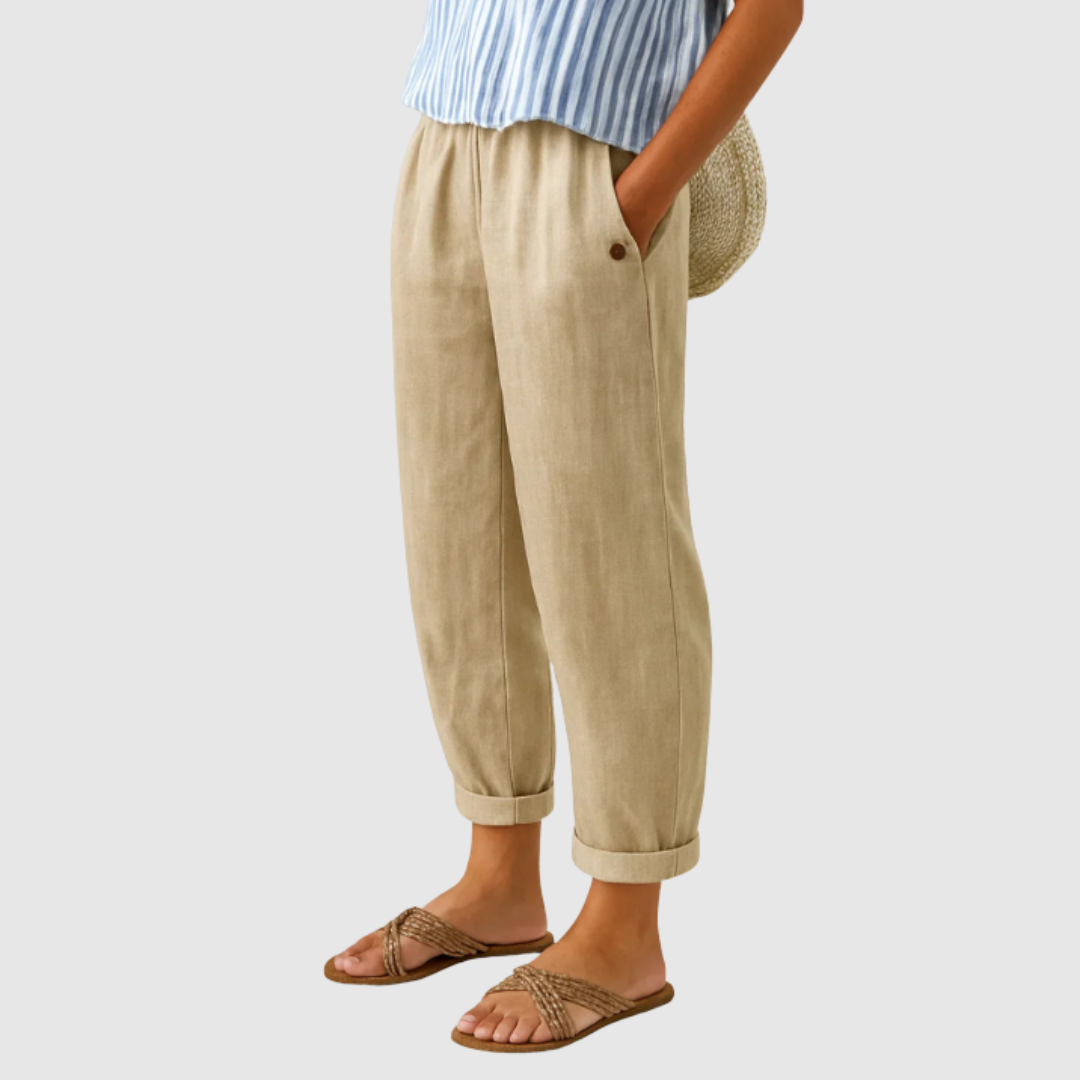 Edith | Breathable Linen-Cotton Pants
