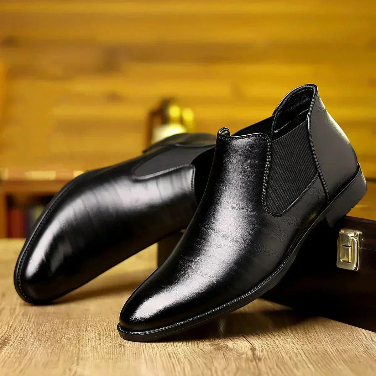 Simon - Elegant Leather Ankle Boots