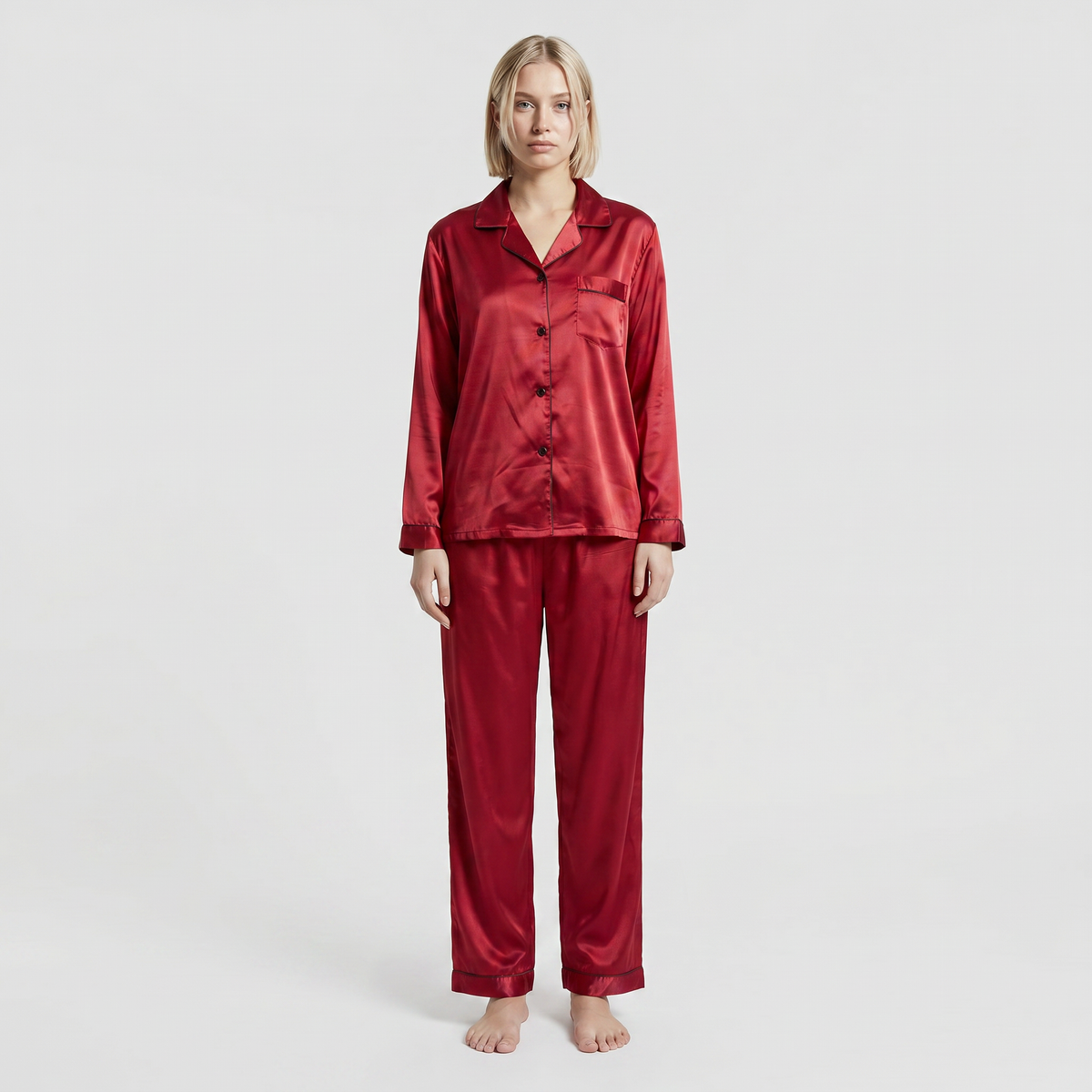 Luna Satin Pajama Set